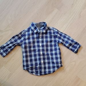 Janie and Jack baby boy plaid button down